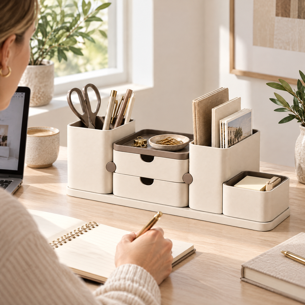 Norvendell™ Multi-Compartment Desktop Organizer