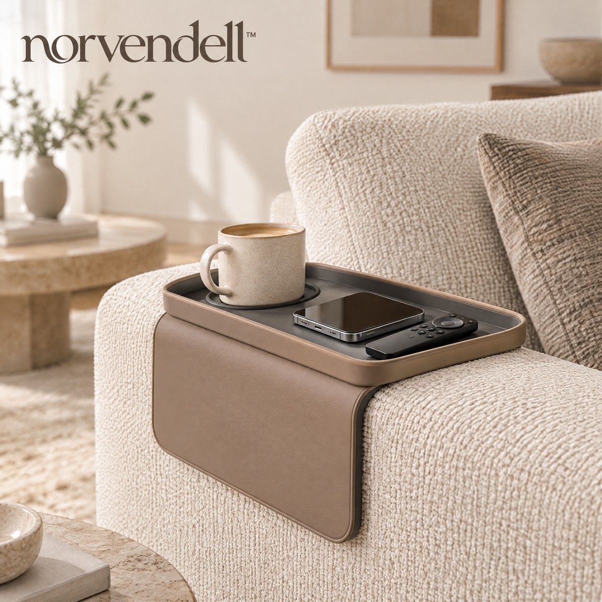 Norvendell™ Sofa Armrest Organizer Tray — product image 1