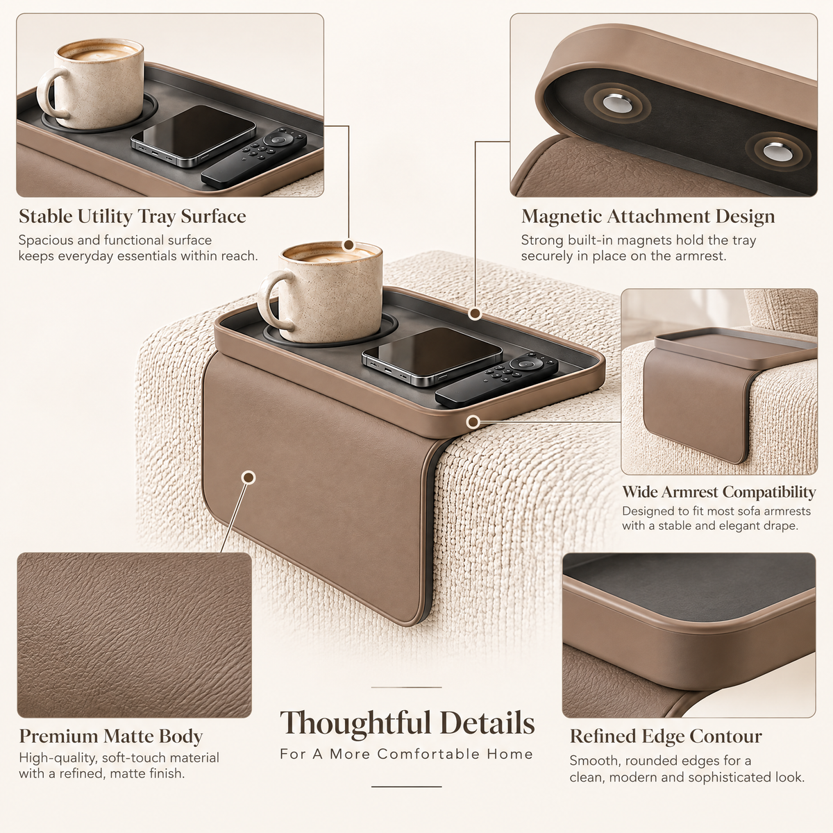 Norvendell™ Sofa Armrest Organizer Tray