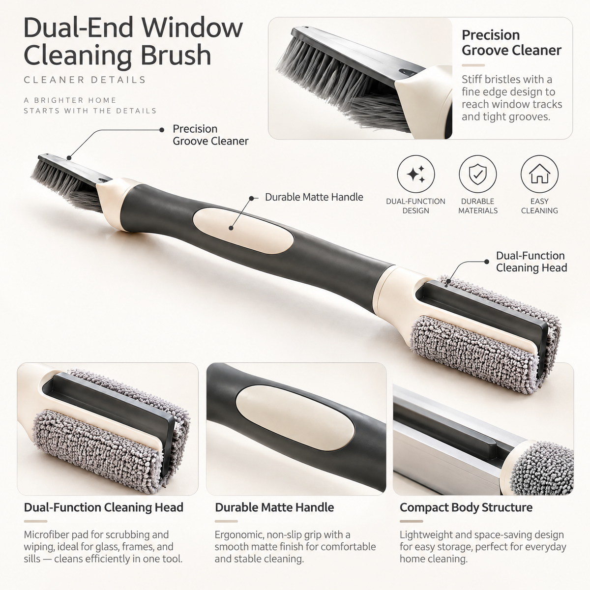 Norvendell™ 2-in-1 Window Track Cleaning Brush