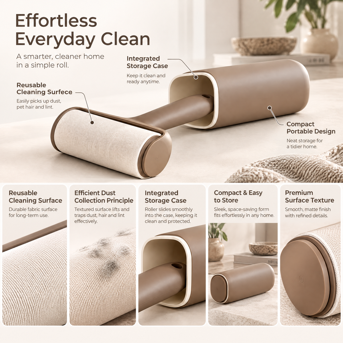 Norvendell™ Reusable Covered Lint Roller