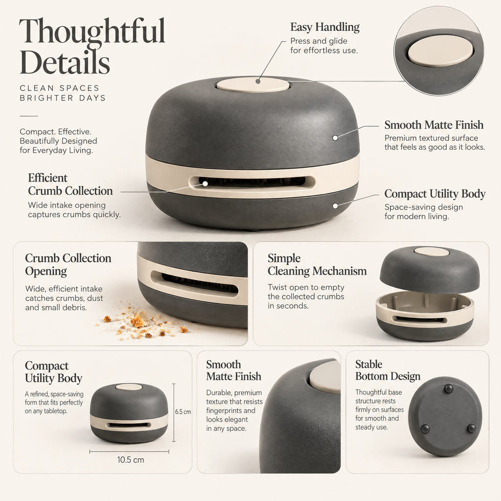 Norvendell™ Mini Tabletop Crumb Cleaner