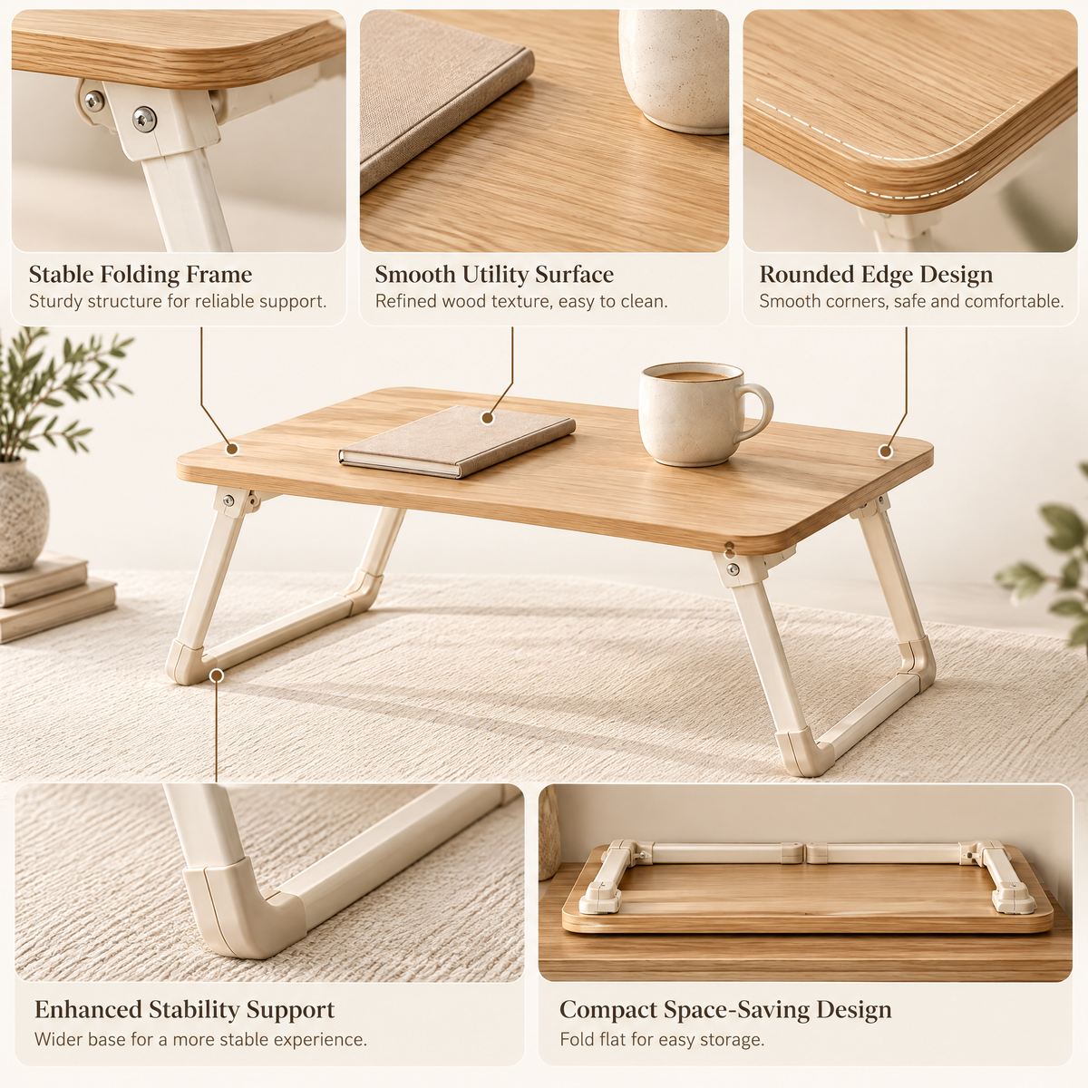 Norvendell™ Foldable Bed Tray Table