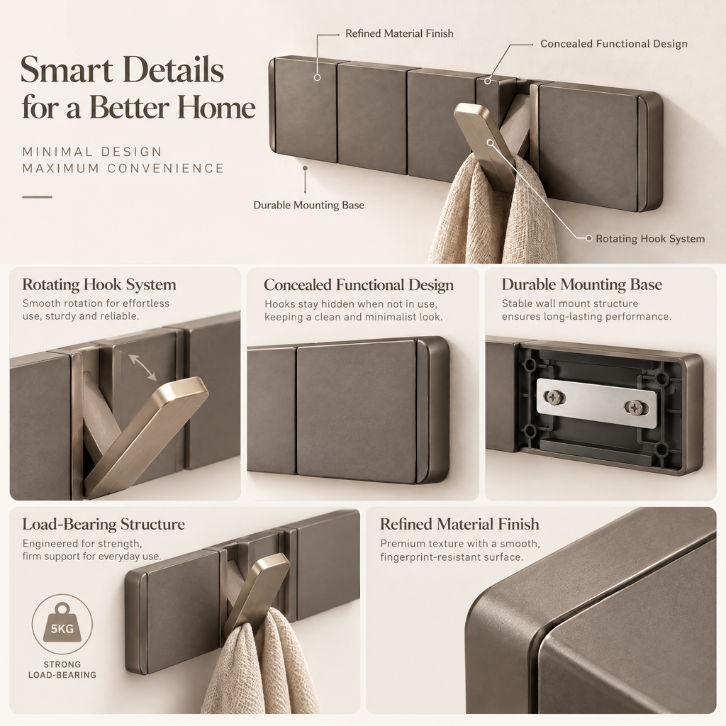 Norvendell™ Foldable Wall Hook Rack