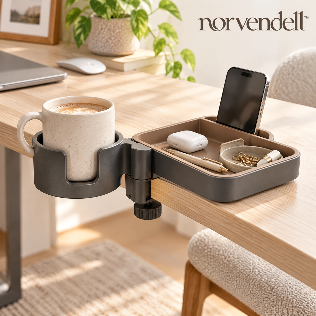 Norvendell™ Desk Clamp Cup Holder Organizer